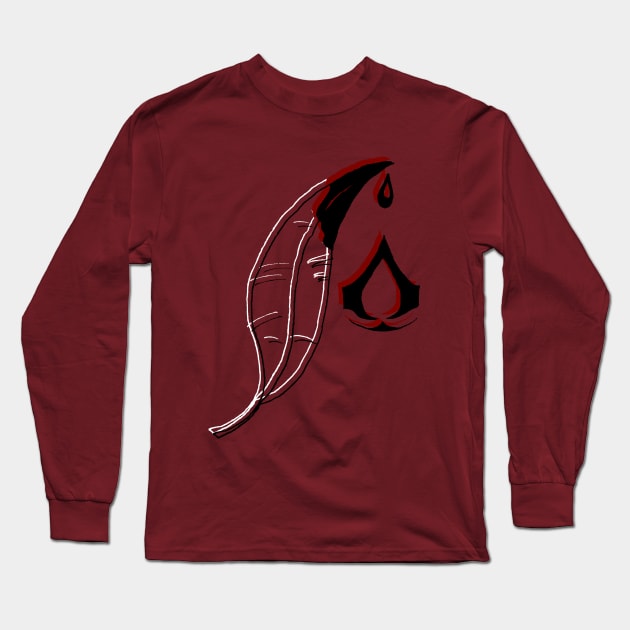 a feather for Ezio Long Sleeve T-Shirt by Dbaudrillier